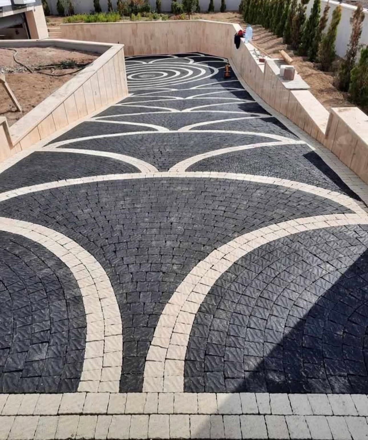 İstanbul kilit taşı döşeme projesi - İstanbul ve Çevresi Yelpaze Desenli Kilit Taşı Uygulamaları